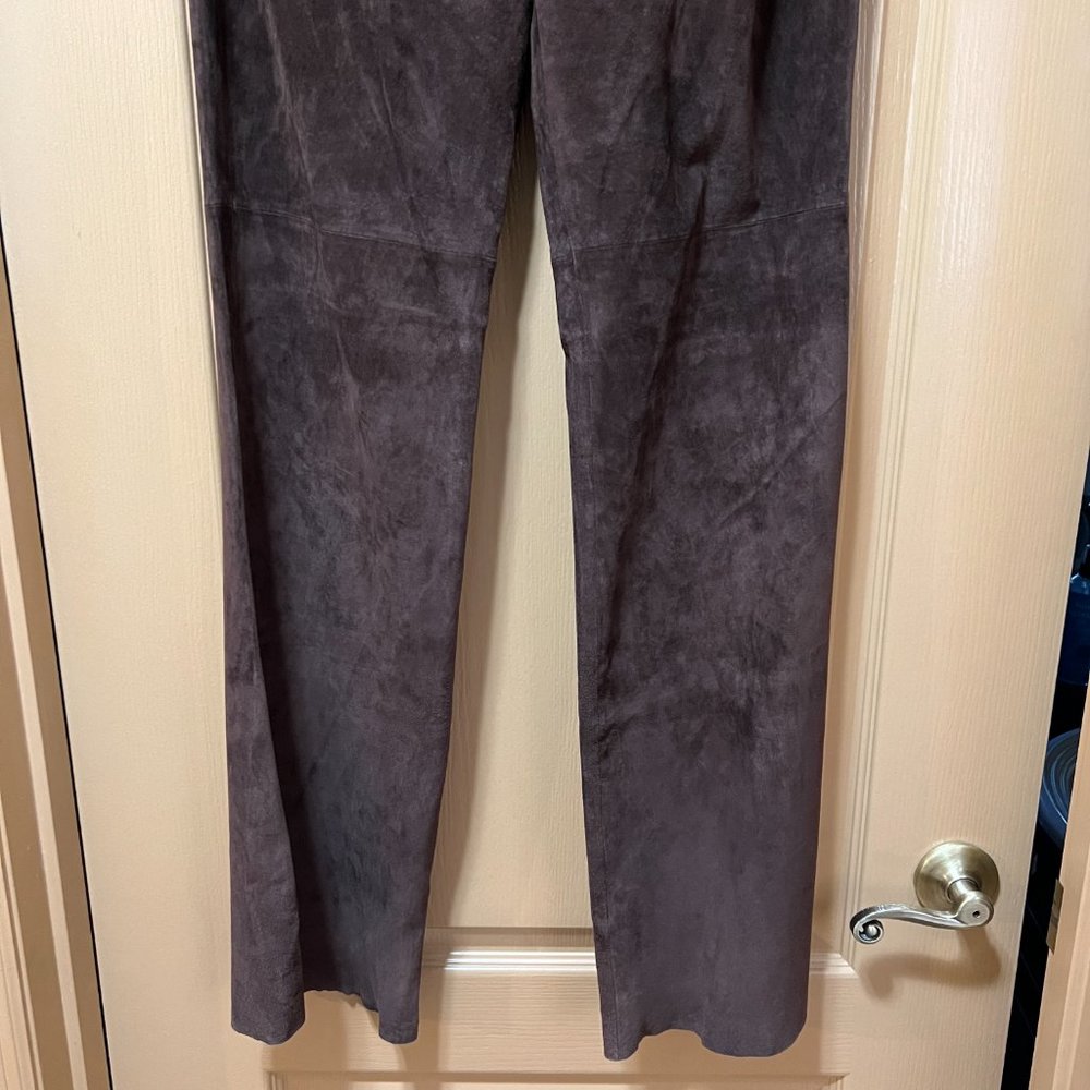 ❣️LIKE NEW❣️Washable Brown Suede Pants by MODA International 100% Genuine. - Picture 3 of 12